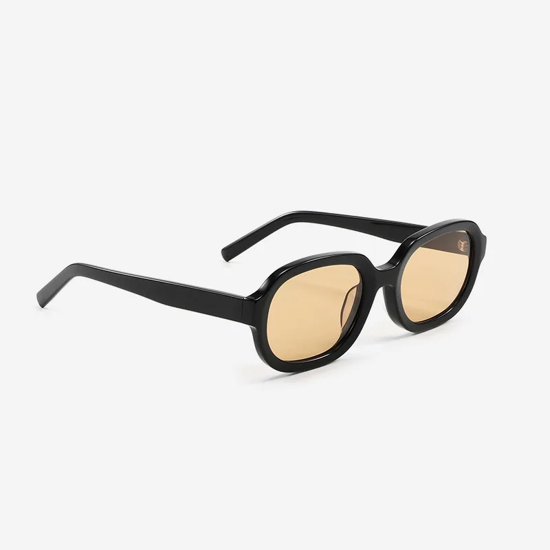 Мужские солнцезащитные очки с нейлоновыми линзами в квадратной оправе стиле ретро модные уличные 2024 высококачественные ацетатным логотипом на заказ