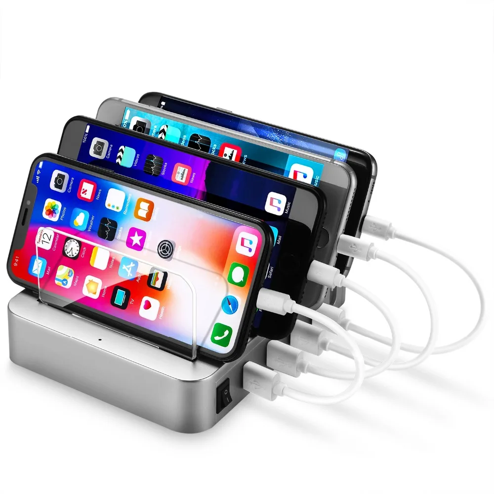 
Free Shipping ! Helee 4 Multi Port Universal USB Charging Station Stand Holder Desktop Charger for iPhone iPad 