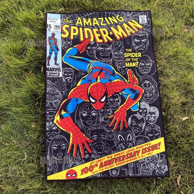 New Design Custom Personalize Logo Car Floor Mats Wholesale Anime Spiderman Logo Shape Carpet Area Rugs