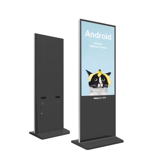 
Top selling 55 inch digital notice board custom black standalone digital signage 