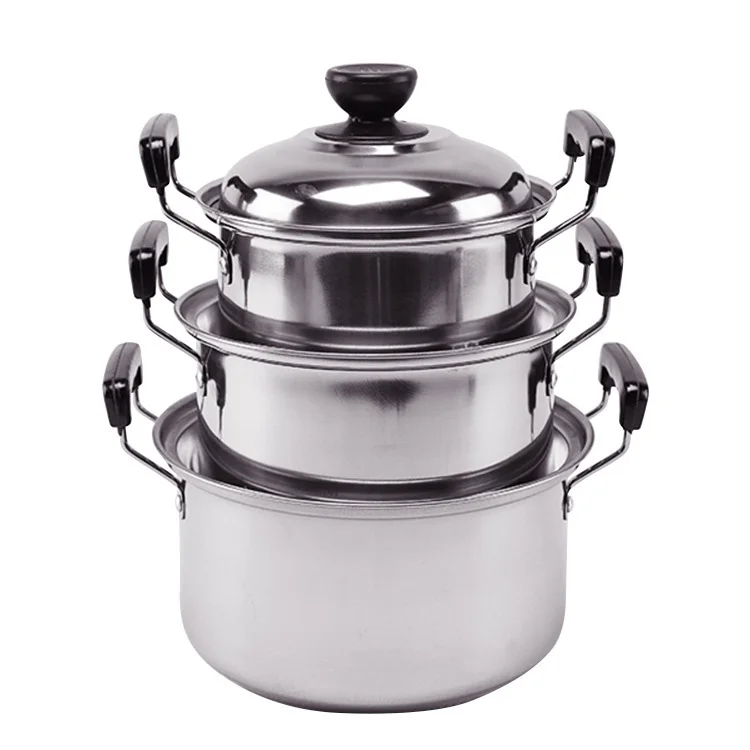 6pcs/8pcs/12pcs Casting Stainless Steel Cooking Pot Cookware Set With Glass Lid,Kitchen Appliances Cooking Pot