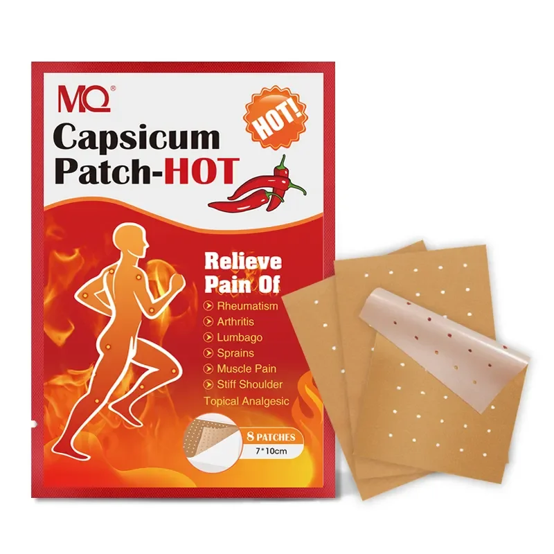 best sell capsicum hot pain relief patch plaster 8pcs/box odm oem heat patch for pain relief