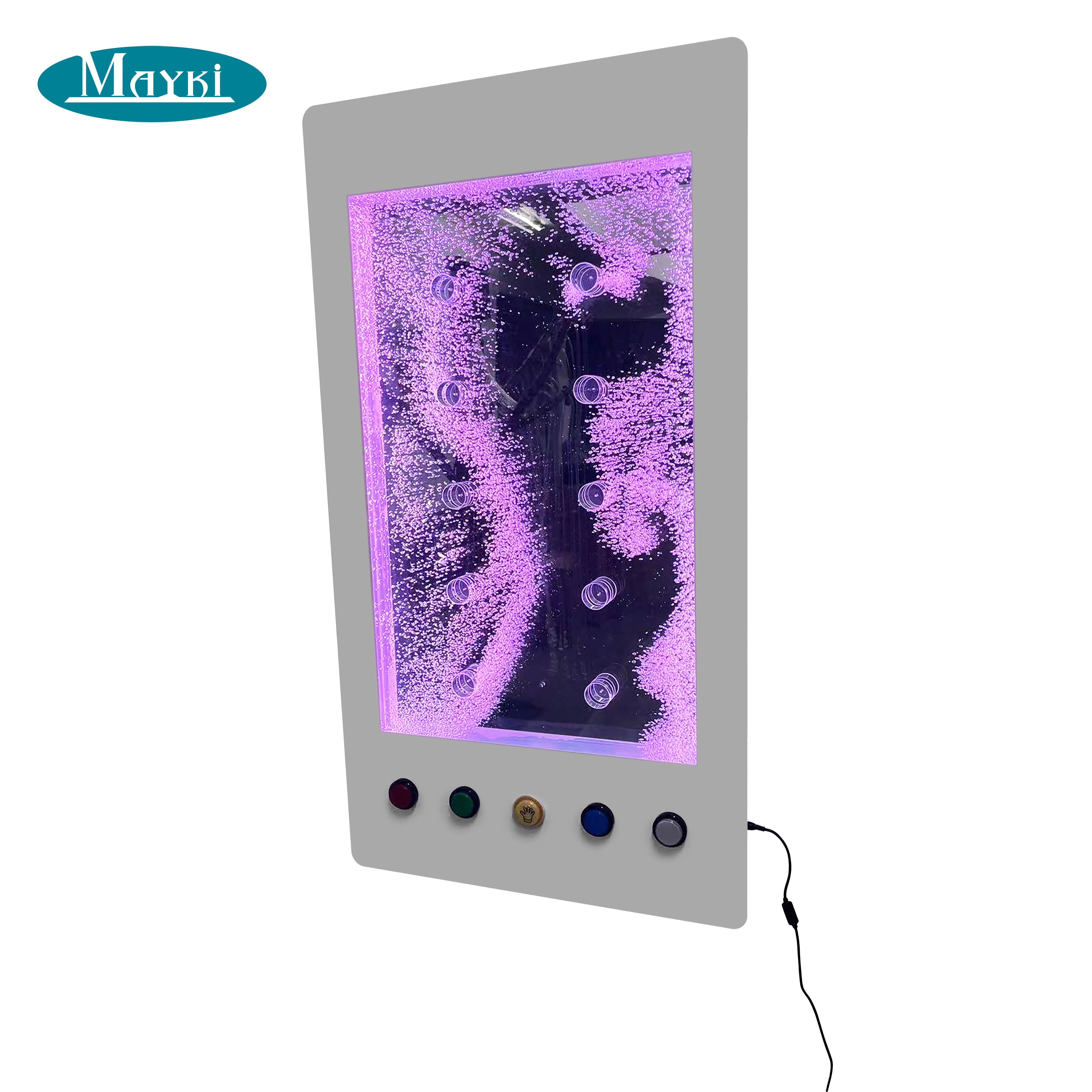 Sensory LED Bubble Wall Panel Fountain Wall Mount acrylic bubble wall for sensory room equipment
