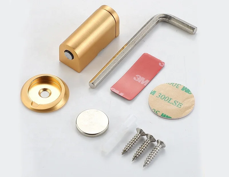 Wall Protector Square Floor Mounted Door Catch Invisible Magnetic Door Holder Stopper For Wooden Door