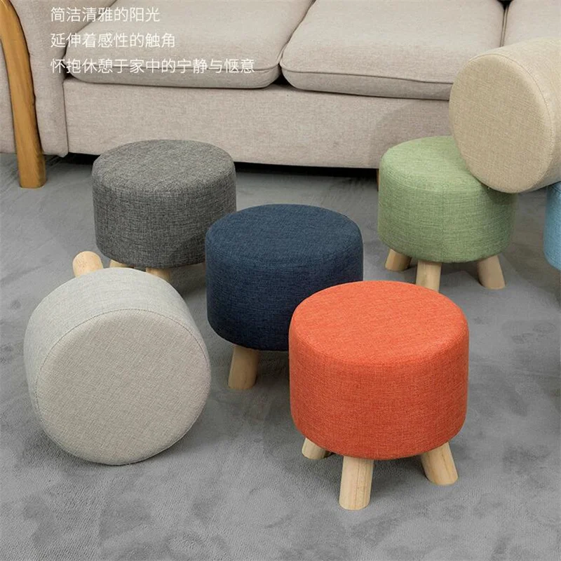 
29*28cm Living Room Bedroom Storage Stool Entrance Shoe-changing Ottoman Household Bearing Wood Footstool 