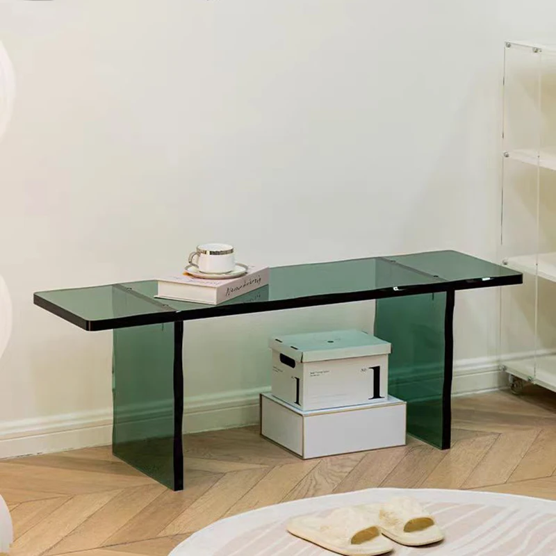 Creative Acrylic Bench Home Bedroom Bed End Stool Long Shoe Changing Chair