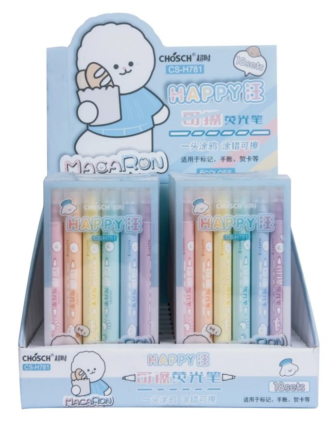 Erasable highlighter double head design graffiti highlight mark eye-catching pen