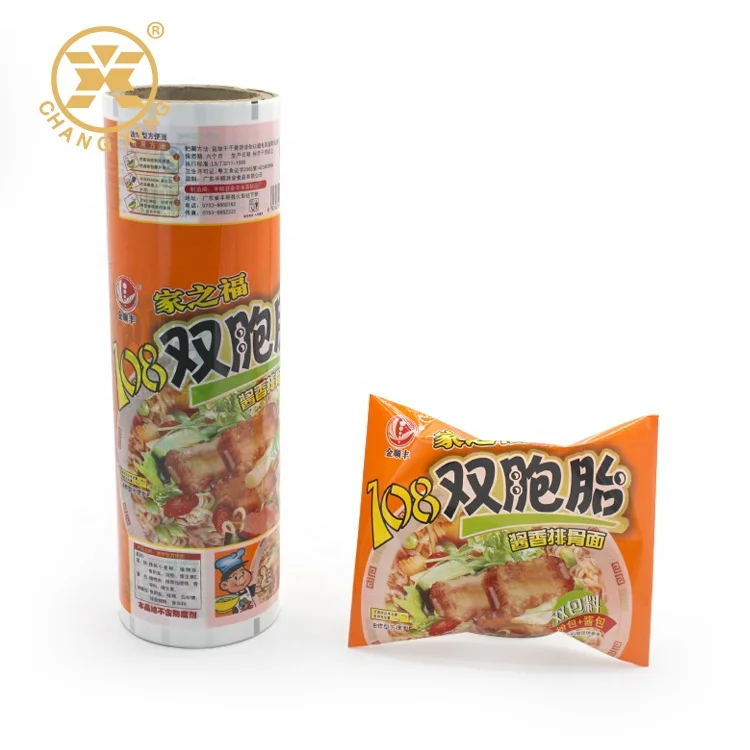 Гибкие Индивидуальные низкая температура термосвариваемые класс пластмассы для пищевых продуктов из полиуретана с открытыми порами + стоит упаковки рулона пленки для лапши быстрого приготовления