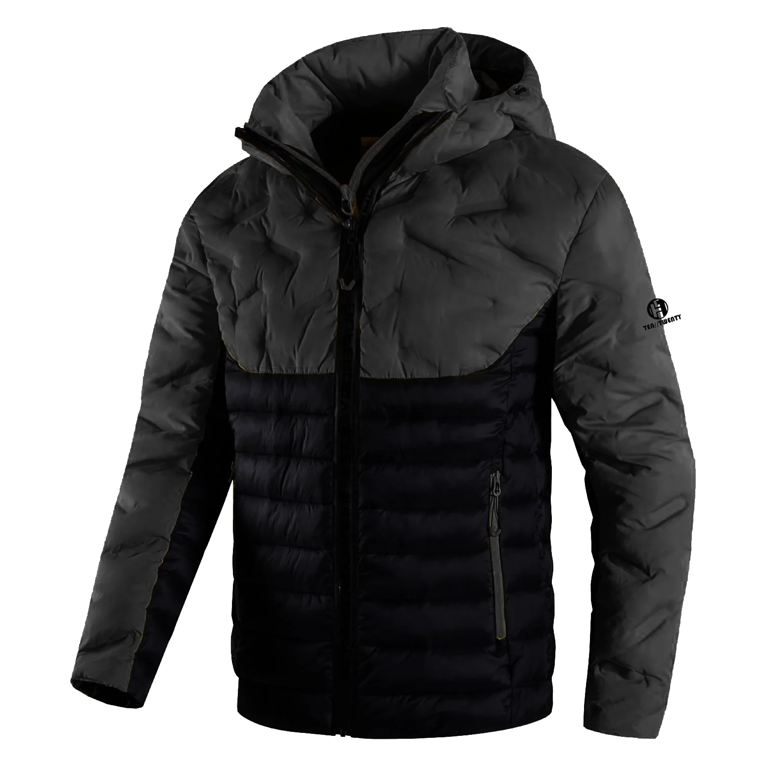 OEM Custom new design emboss printing Outdoor Padded Winter Men Coats Puffer down Jacket For Man