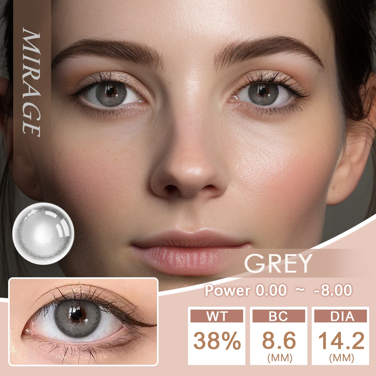 Lalens Mirage Color Contact Lens Custom Eye Lenses Own Logo Wholesale Korea Popular Hema Nvp Cosmetic Contact Lenses With Power