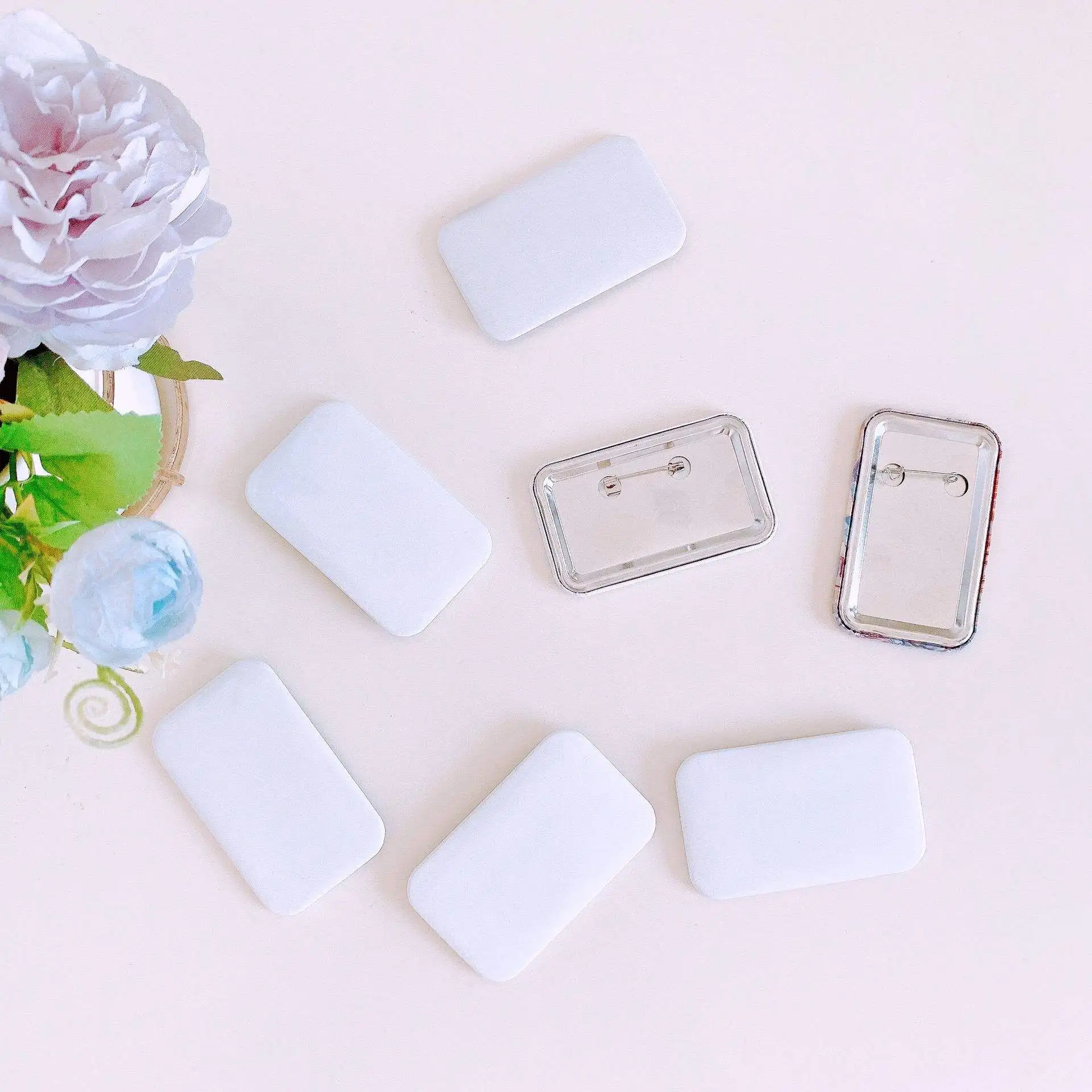 No Minimum Custom Round Pin Badges Blank Sublimation Buttons Safety Pin Button Badge