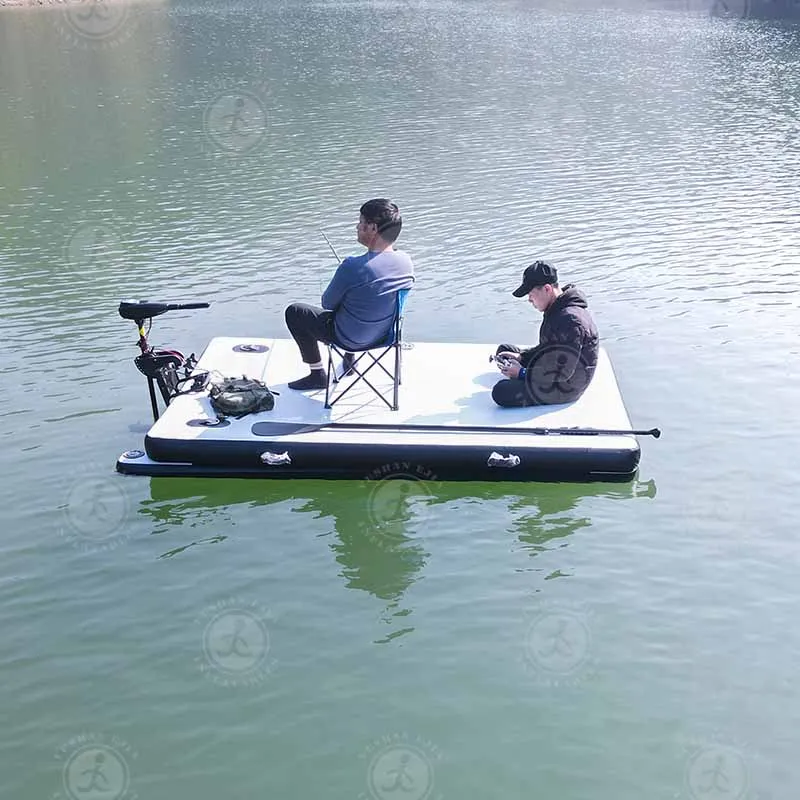 Outdoor Large Inflatable Swim Island Floating Platform Fishing Water Dock for Yaht