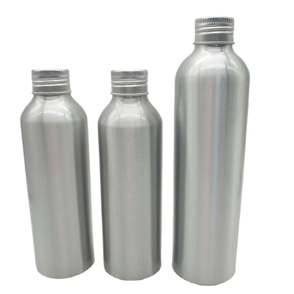  20ml 50ml 60ml 100ml 120ml 150ml 200ml 250ml 500ml Skin Care cosmetic food grade Aluminium bottle suit with screw