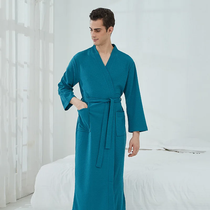 Wholesale Luxury White Bathrobe Set High Quality Waffle Bathrobe for Hotel