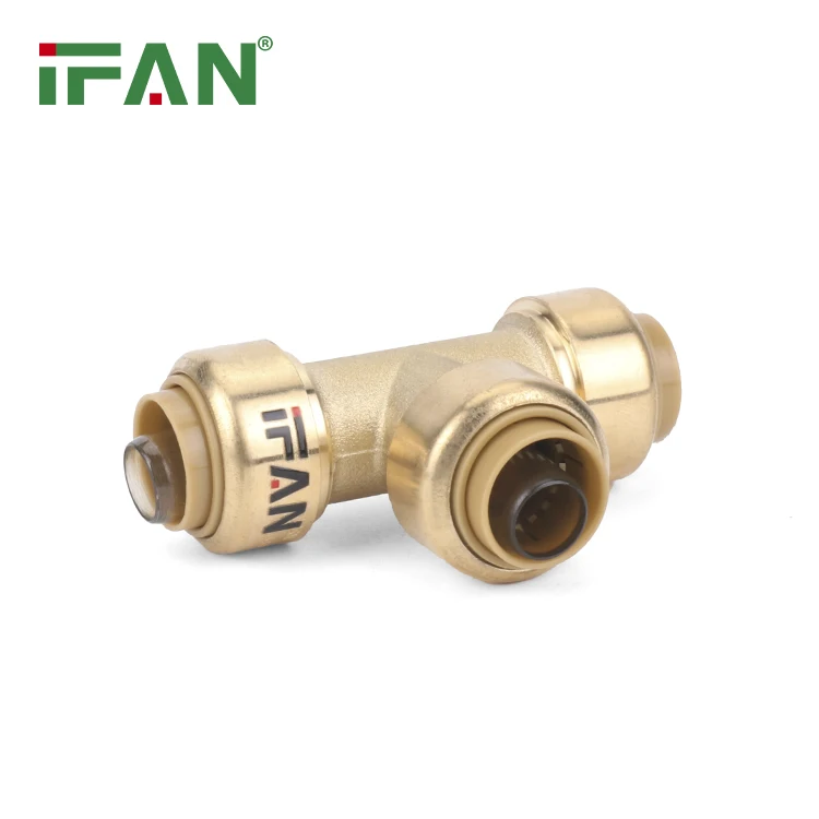 IFAN Manufacturer Pex Fitting Brass Push Fitting Plumbing Water Tube Connector Push Fit Coupling Pex Al Pex Fitting
