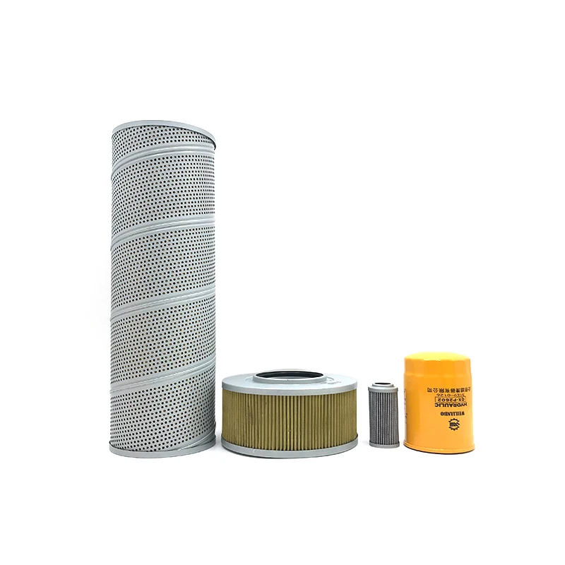 Excavator air filter excavator hydraulic pilot filter for sdlg spare parts 6205 6210 6225F excavator diesel oil filter set