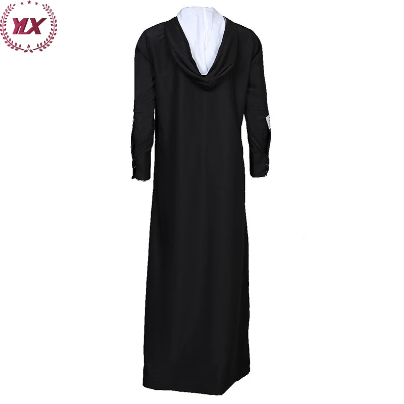 Men Islamic Robe Muslim Kaftan Moroccan hoodie  Robes Casual Dubai Saudi Arabia Men Jubba Thobe
