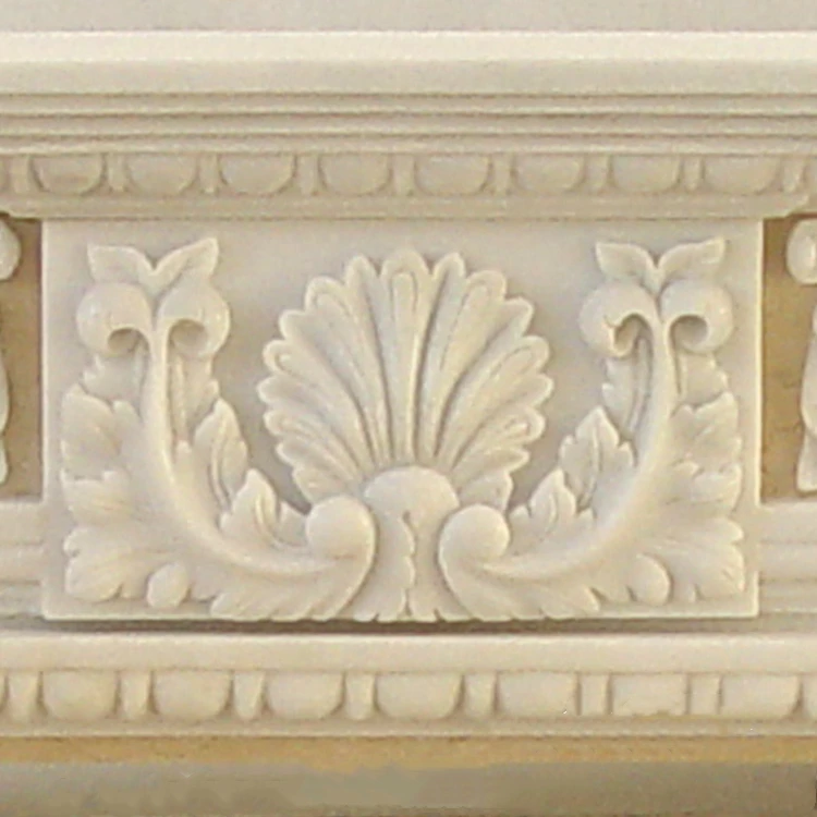 European style splicing colour Indoor decorative freestanding natural Egyptian beige marble stone fireplace