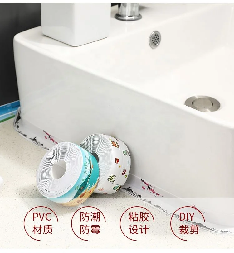 Durable Use Tub and Wall Sealing Tape Anti-humidity Moisture-Proof Toilet Stickers Corner Line The Beauty Seam Sticker