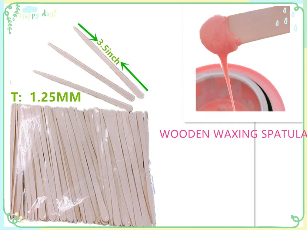 
wooden eyebrow waxing spatula 3.5 inch 100pcs/bag wax sticks 
