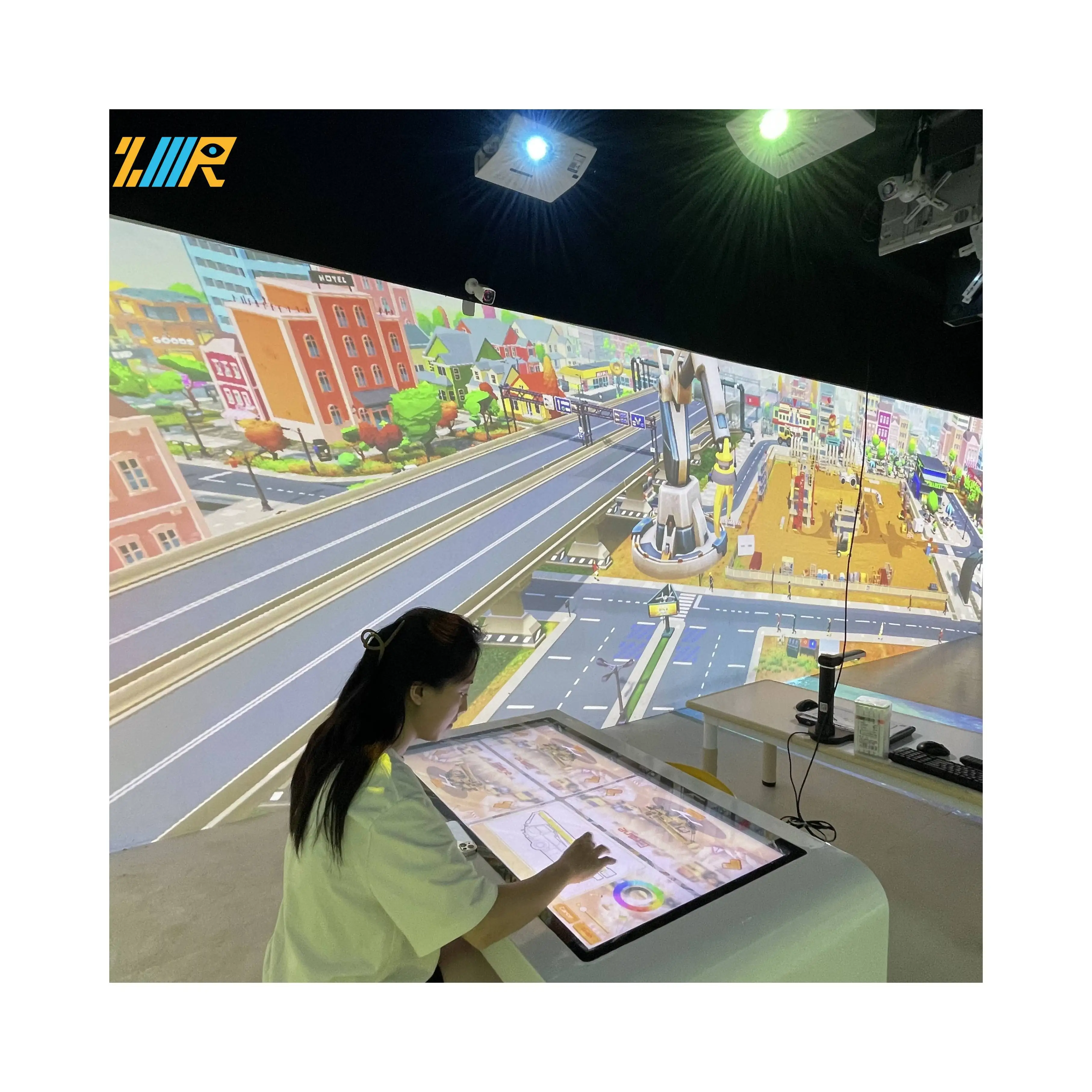 6 game themed scenes Touch screen graffiti kids games interactive wall interactive games wall interact projector