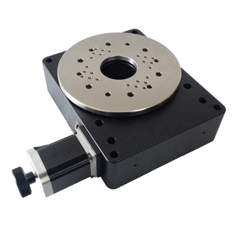electric rotary table BGD204 high precision electric stepper motor 360 degree rotary table worm gear dividing electric CNC indexing turntable system