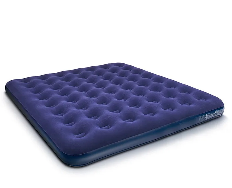 Portable Double Single PVC Air Beds Foldable Inflatable Car Blow-up Mattresses with Flocked Plush for Bedroom Outdoor Camping