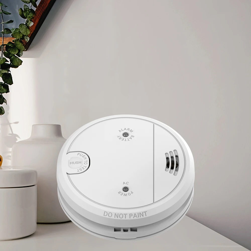 Dual Power Supply Smart Home 868mhz Wireless Interconnected Smoke Alarms Detectors For Fire Safety