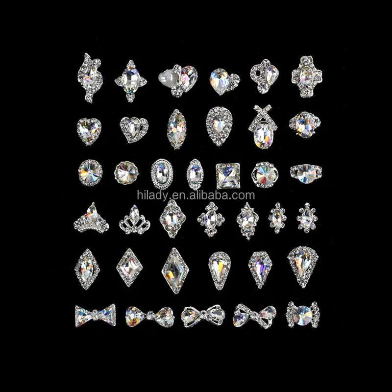 Rhinestones Large Diamond Pearl Nail Metal Nail Art Luxury  Nail Art Accessories Shining Diamond