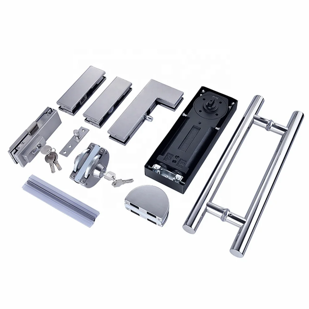 Combination Sale Fitting For Glass Door Handle Concealed Hydraulic Automatic Floor Spring
