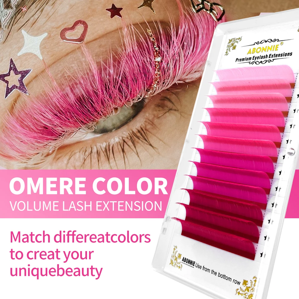 CC DD J B Curl Classic Korean colorful indiavidual eyelash extension professional supplies pink eyelash extension vendor
