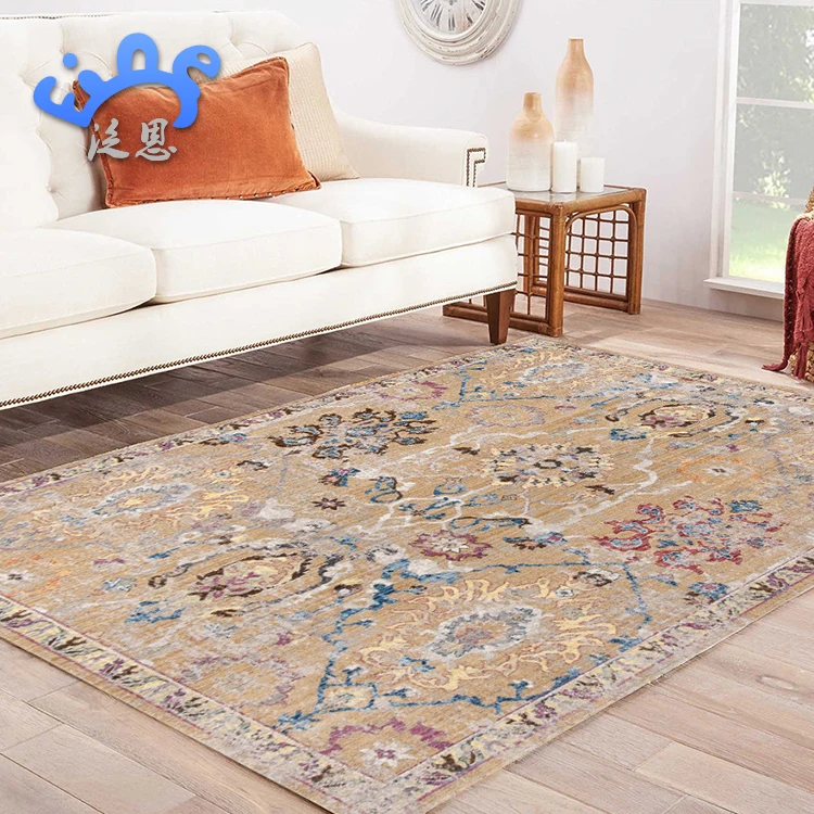 TPR RUGS Oriental Reversible vintage living room carpets anti slip tpr backing Machine Washable Rugs thin carpetsRever