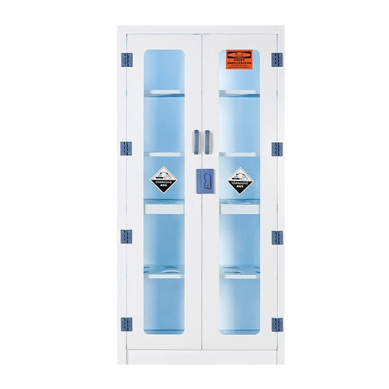 China Manufacturer of laboratory drug cabinets PP drug cabinets double lock reagent cabinets