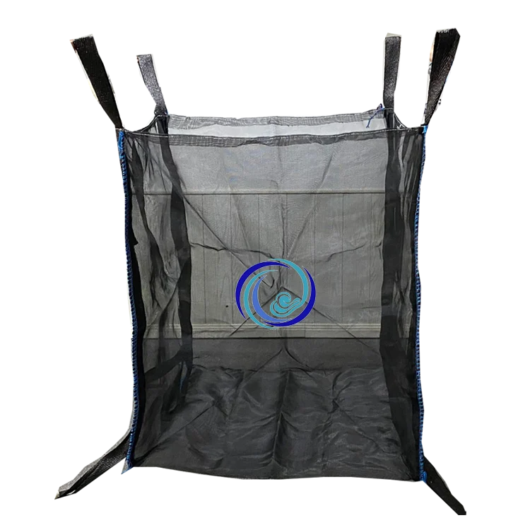 500kg 800kg 1Ton 1.5Ton Black Transparent Mesh Bag Vantilated Super Sack Bulk Bag Woodbag Firewood Packing