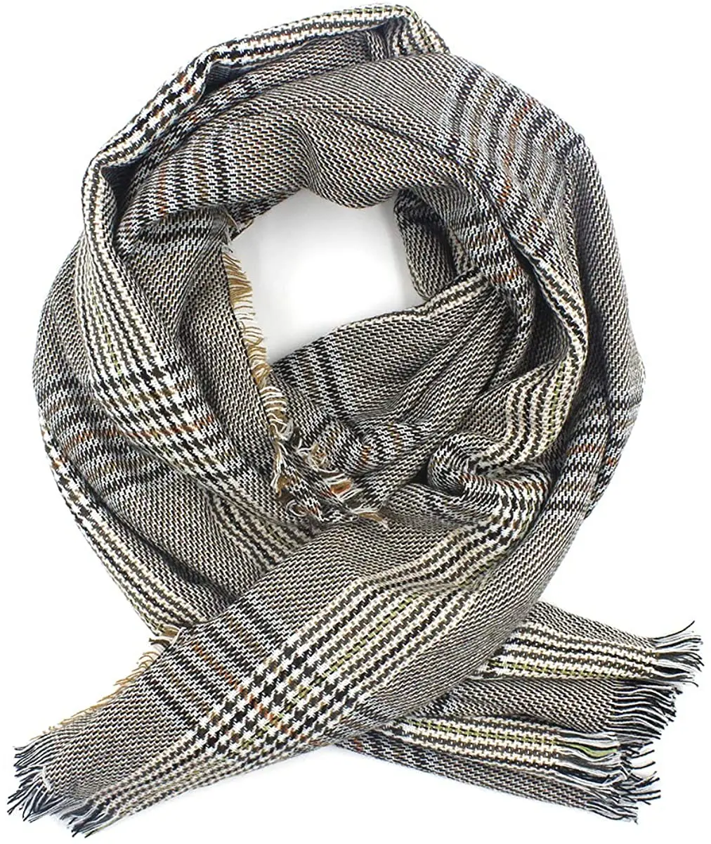 Прямая поставка с фабрики, лидер продаж, теплый мягкий популярный элегантный клетчатый шарф из акрила, Женский клетчатый шарф