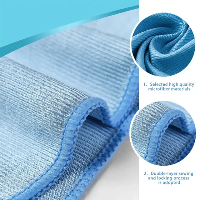 High Absorbent Microfiber Glass cleaning cloth No scratch Custom kitchen towels