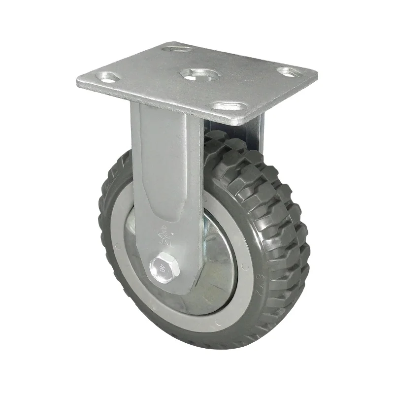 
caster wheels heavy duty casters silent rubber steering base small flat trolley 