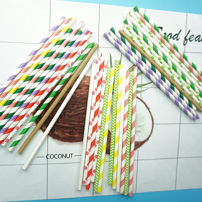 High quality disposable printed paper hemp drinking paper straws manufacturer