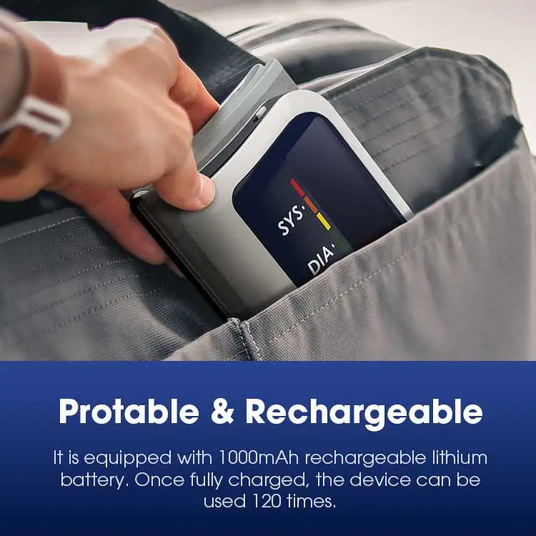 TRANSTEK Blue Tooth Health Automatic Heart Rate BP Machine Digital Nylon Arm BP Cuff Blood Pressure Monitoring Device with App