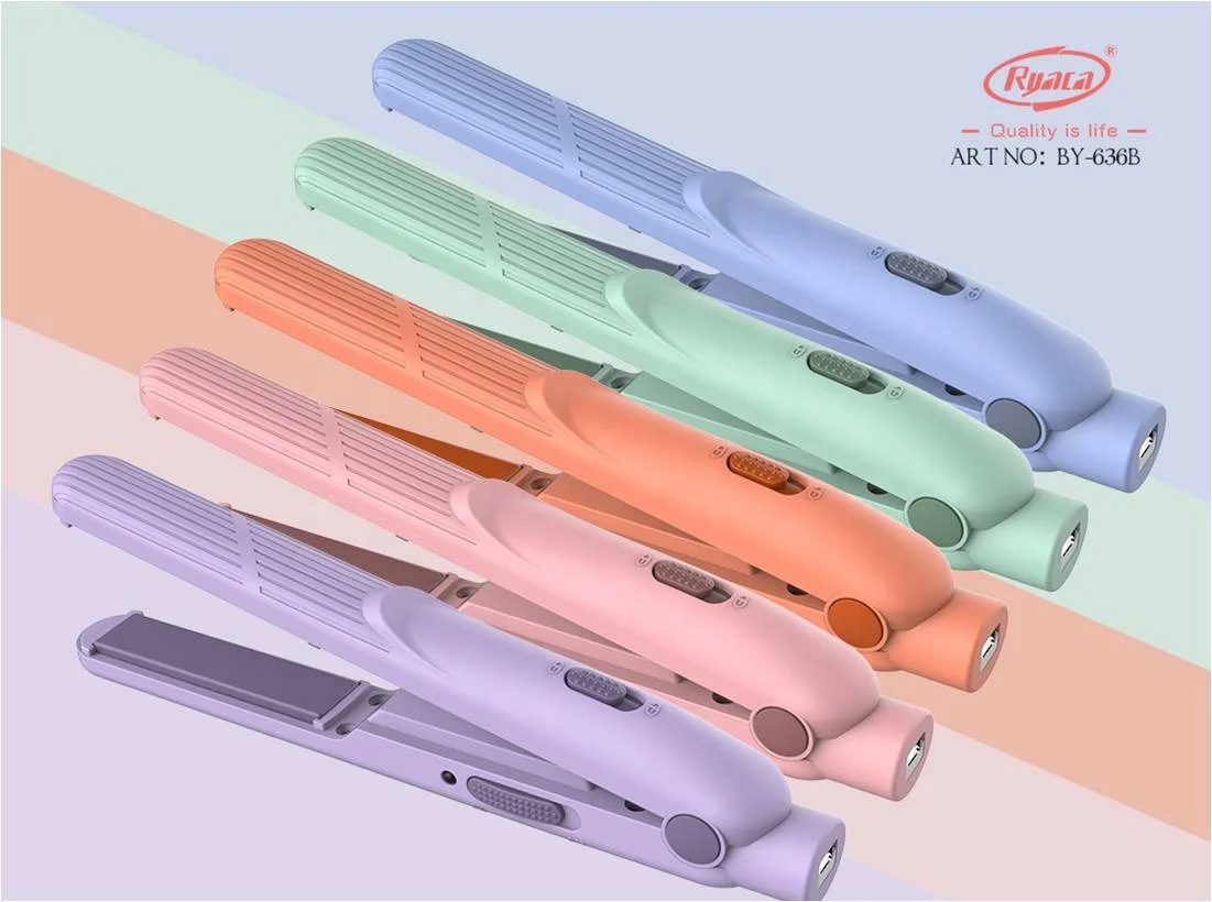 Good price cute hair beauty tools set portable mini USB LED hair straightener and curling iron for travelling