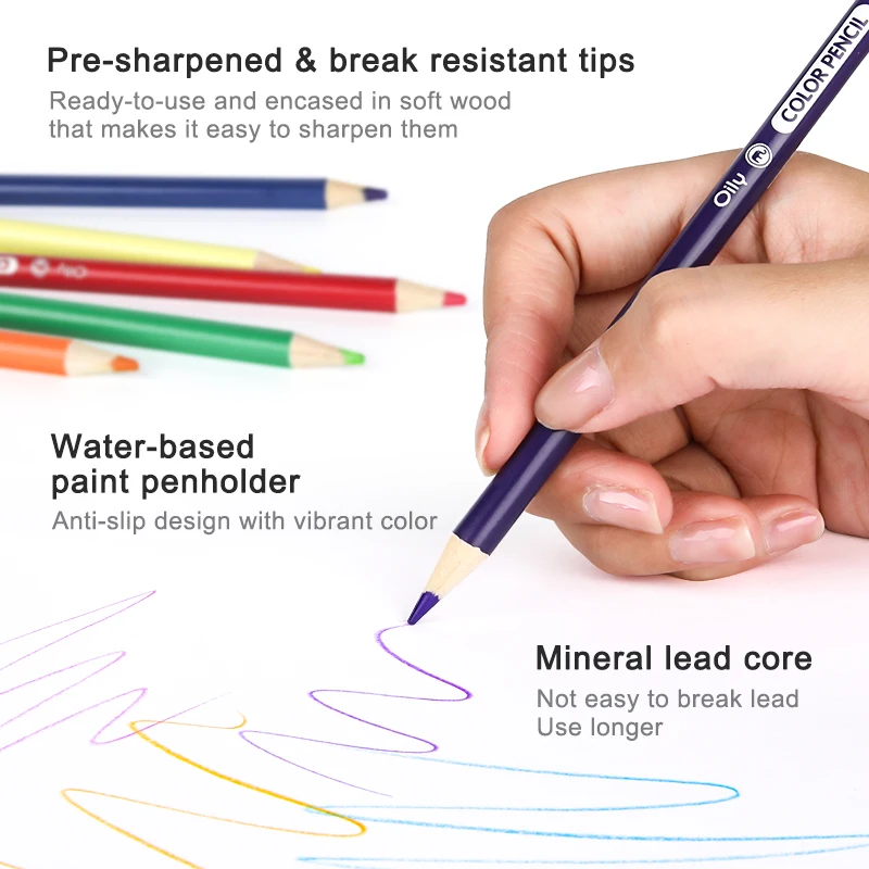 Gxin K002B12 12 Colors Sketch custom Pencil professionnel crayon de couleur pour enfant For Students School Art Supplies