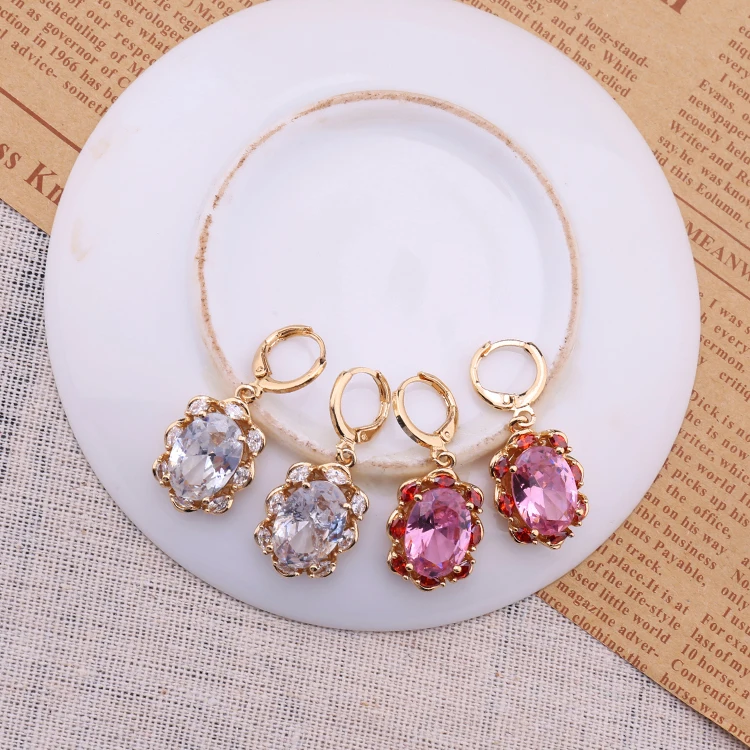Dubai Gold Jewelry Fashion Design Big Chain Hanging Earrings Of Peacock Earring Models