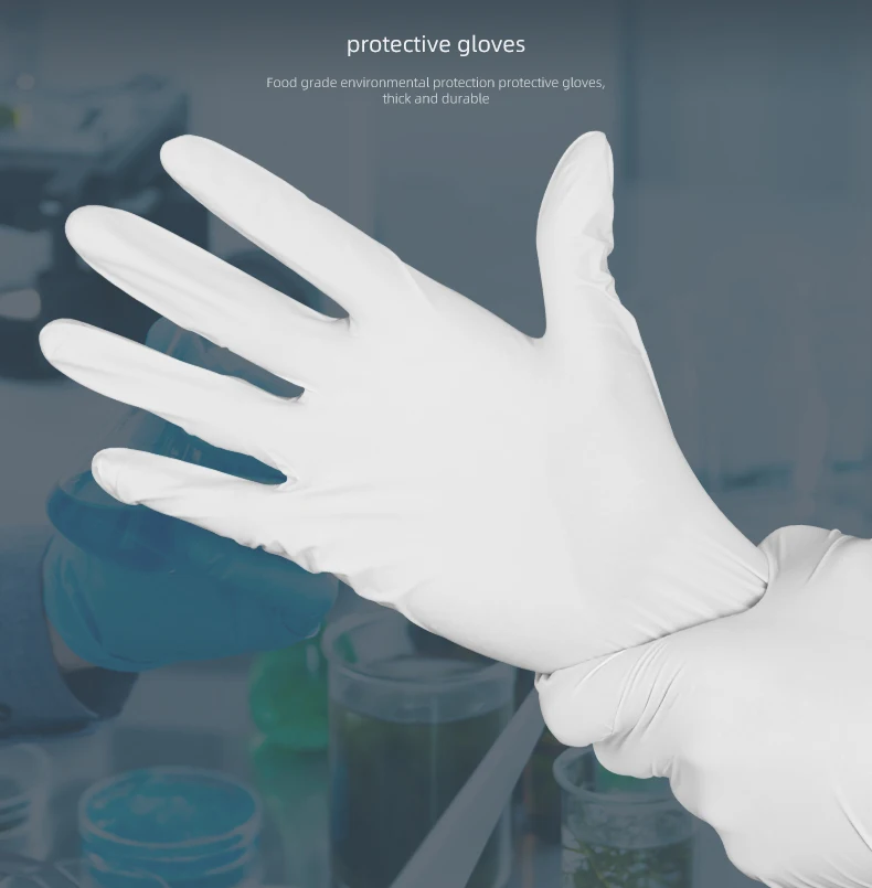 Wholesale High Quality Disposable Powder Free Examination 12 inch Long Nitrile Gloves For Working Cleaning