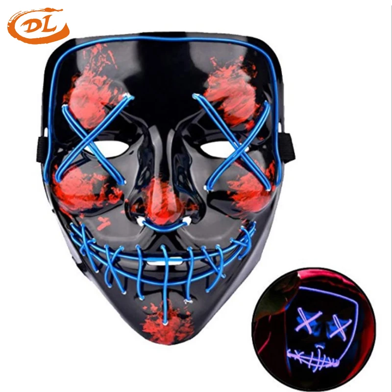 led flashing face mask led face mask halloween