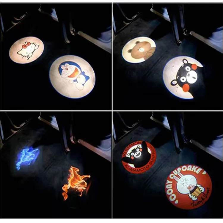 
No hole drill led car door logo projector light with customized laser logo 