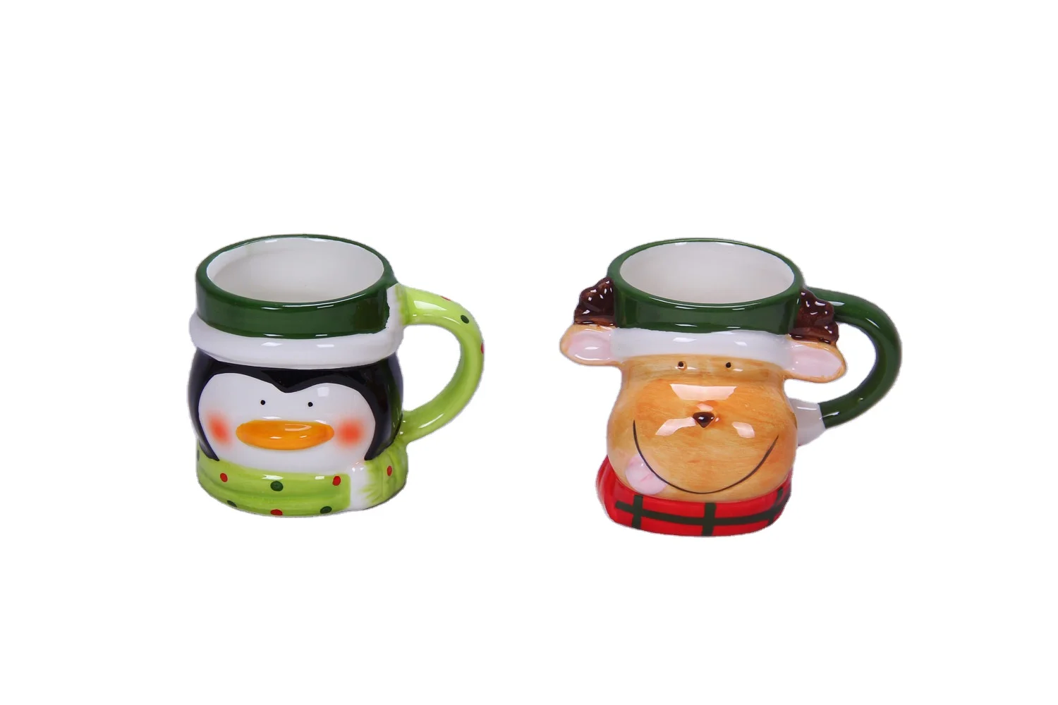 Christmas Ceramic Santa mug cup  handcraft ceramic mug ornament Home Christmas cup Table Decoration