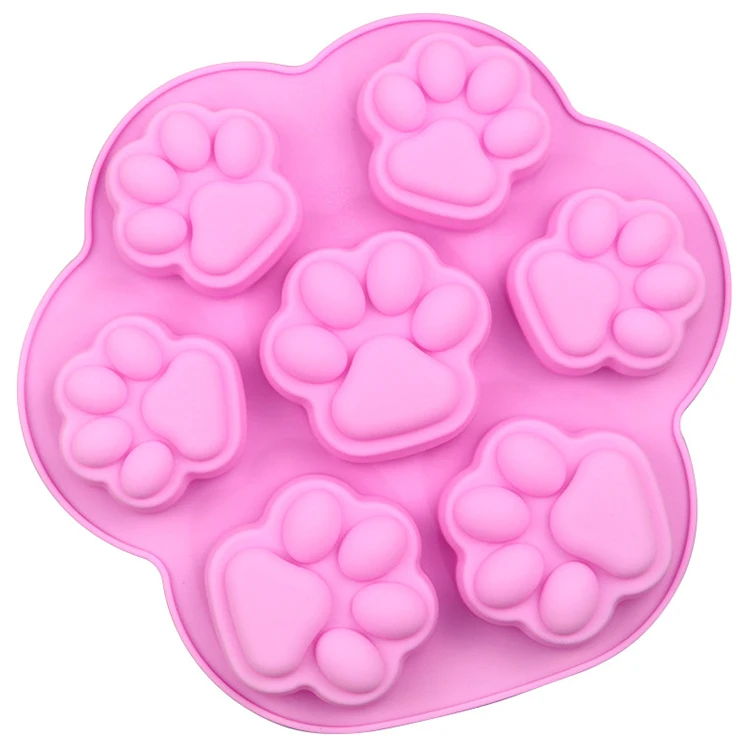 Baking tools silicone 7 cat claw cake mold cartoon cat claw pudding mold cake molds