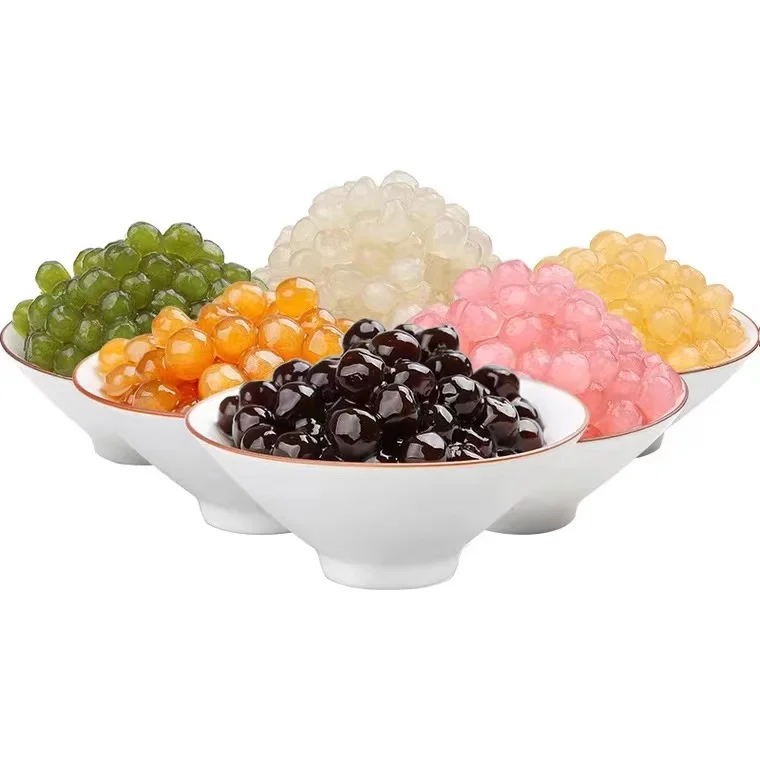 fast cooking instant peach Tapioca ball Pearls Poping Ball 1kg Raw Material for Taiwan Milk Tea Bubble Tea ice cream