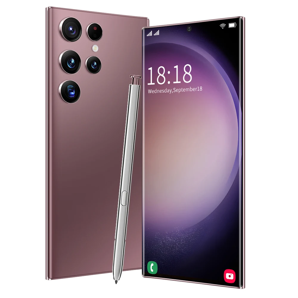 S23+ ULTRA Mobile Phone 16GB+1TB 6800mAh Large Capacity Android12.0 7.3-inch 5G LET  unlocked Dual SIM Cellphones