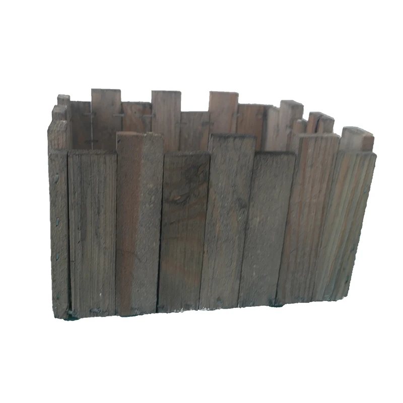 Rustic Wooden Flower With Plastic Liner Planter Box Flower Basket Antique Pot